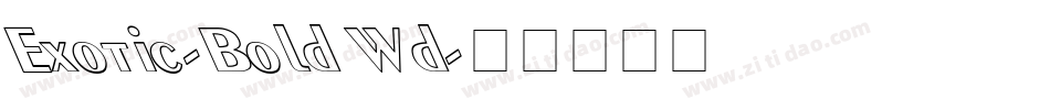 Exotic-Bold Wd字体转换